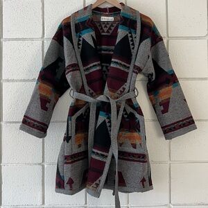 Handmade belted longline cardigan